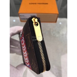 Louis Vuitton Kabuki Sticker Element Canvas Zipper Around Short Wallets M62394