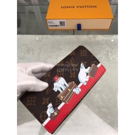 Louis Vuitton Classic Polar Bear Pattern Envelope Long Wallets M62086