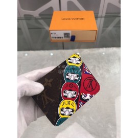 Louis Vuitton Kabuki Sticker Elements Drama Style Zipper Around Short Wallets M67250