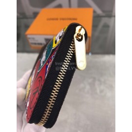 Louis Vuitton Kabuki Sticker Elements Drama Style Zipper Around Short Wallets M67250