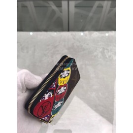 Louis Vuitton Kabuki Sticker Elements Drama Style Zipper Around Short Wallets M67250