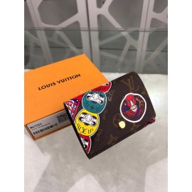 Louis Vuitton Victorine Drama Style Flip Short Wallets M67253