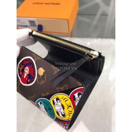 Louis Vuitton Victorine Drama Style Flip Short Wallets M67253