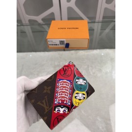 Louis Vuitton Victorine Drama Style Flip Short Wallets M67253