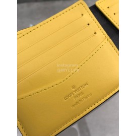 Louis Vuitton Damier Canvas Check Yellow Lining Short Wallets N60087