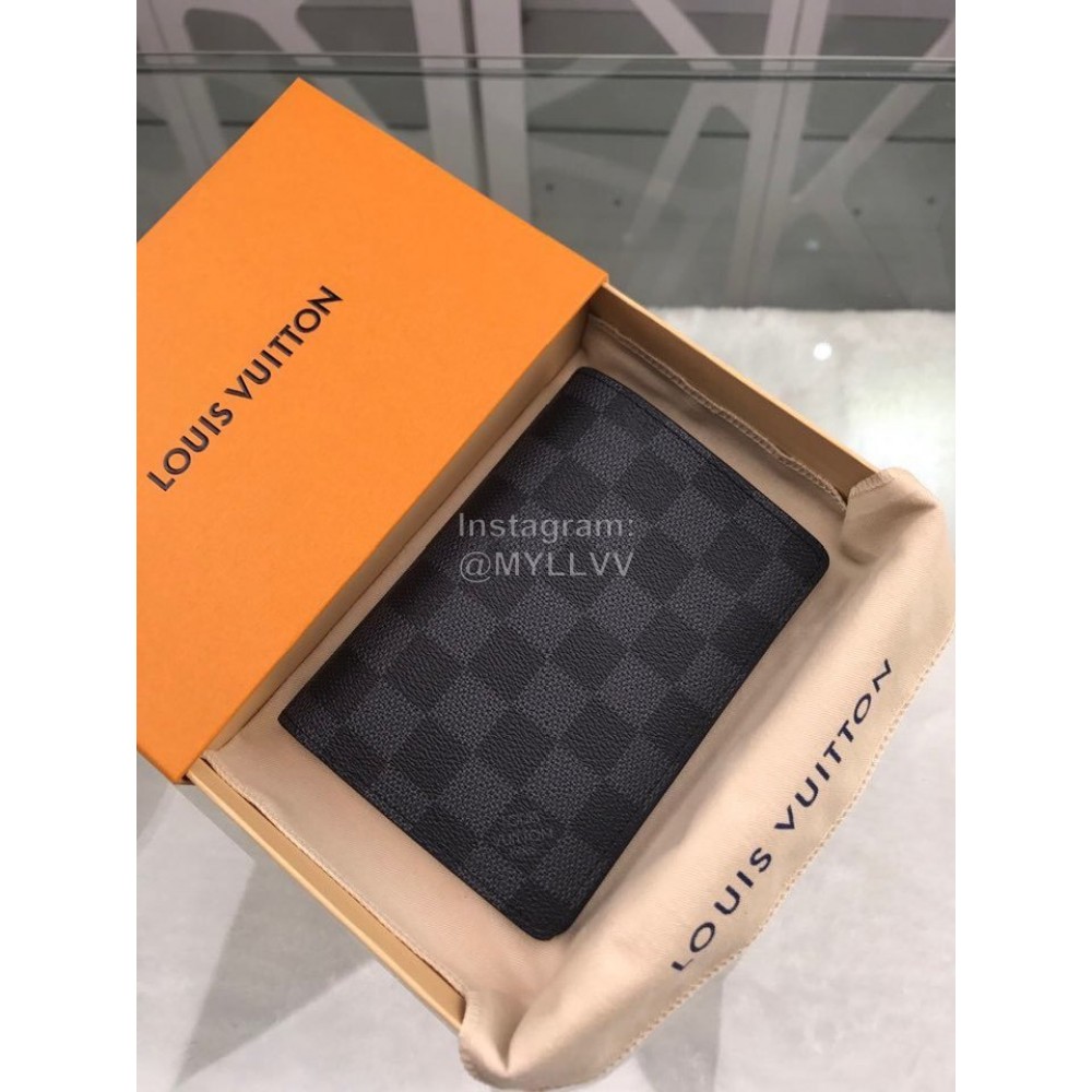 Louis Vuitton Classic Men's Multifunctional Check Leather Long Wallets N61226