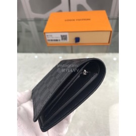 Louis Vuitton Classic Men's Multifunctional Check Leather Long Wallets N61226