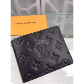 Louis Vuitton Multiple Embossed Cowhide Short Wallets Black M62901