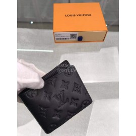 Louis Vuitton Multiple Embossed Cowhide Short Wallets Black M62901