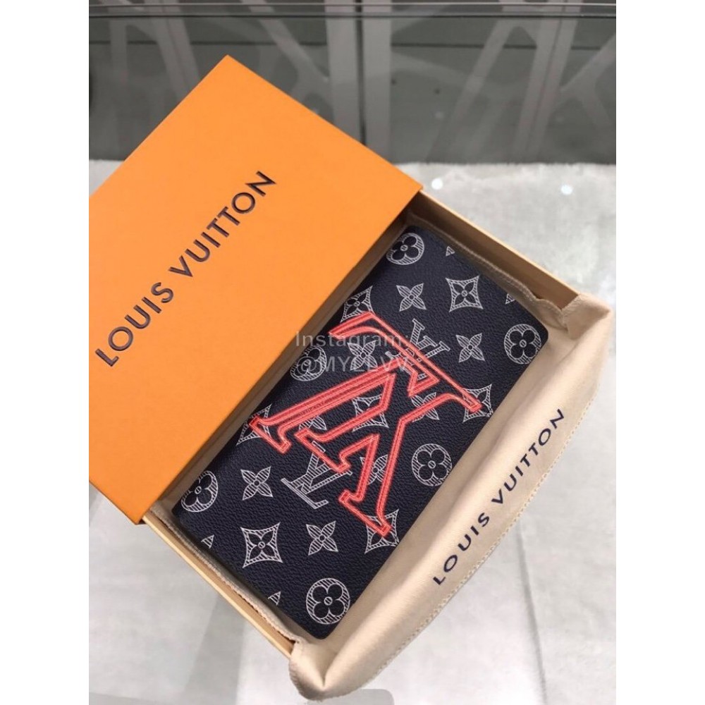 Louis Vuitton Brazza Classic Upside Down Logo Letter Series Long Wallets M62893
