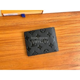 Louis Vuitton Multiple Cowhide Embossed Short Wallets Black M69037