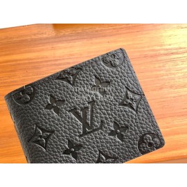 Louis Vuitton Multiple Cowhide Embossed Short Wallets Black M69037