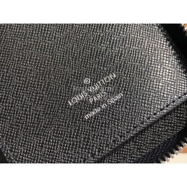 Louis Vuitton Damier Graphite Men'S Canvas Check Zipper Around Long Wallets Black N63095