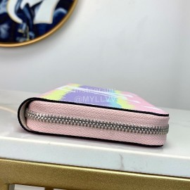 Louis Vuitton 2020 Zippy Tie-Dye Style Zipper Around Long Wallets Pink M69110
