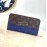 Louis Vuitton Zippy Blue Silkscreen Canvas Zipper Around Long Wallets M60017