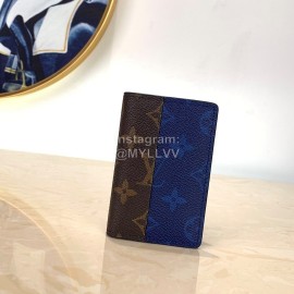 Louis Vuitton Split Series Blue Silkscreen Canvas Card Cases M63021