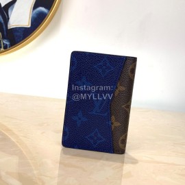 Louis Vuitton Split Series Blue Silkscreen Canvas Card Cases M63021