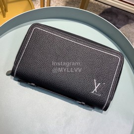 Louis Vuitton Cowhide White Trim Hand Bag Accessories Wallet Black M41503