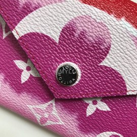 Louis Vuitton 2020 Victorine Tie-Dye Style Envelope Short Wallets Red M68842