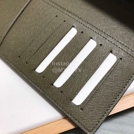 Louis Vuitton Classic Old Flower Green Lining Badge Long Wallets Black M66540