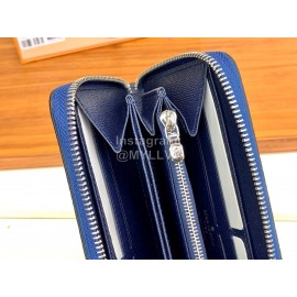 Louis Vuitton 2020 Zippy Tie-Dye Style Zipper Around Long Wallets Blue M69110