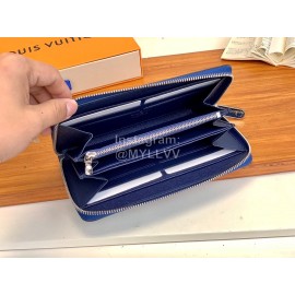 Louis Vuitton 2020 Zippy Tie-Dye Style Zipper Around Long Wallets Blue M69110