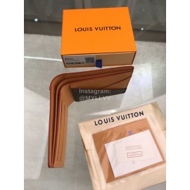 Louis Vuitton Multiple Classic Old Flower Brown Leather Lining Short Wallets M69024