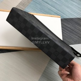 Louis Vuitton Classic Print Full Leather Fashion Medium Handbag Black N41696