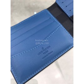 Louis Vuitton Exquisite Damier Graphite Canvas Two Fold Wallet Blue N60086