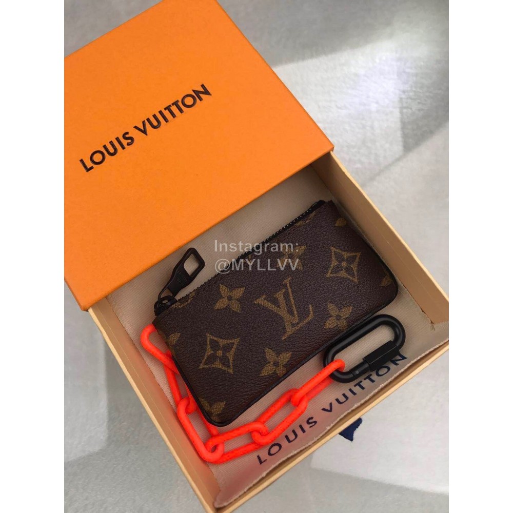 Louis Vuitton Classic Print Fashion Zipper Key Case Brown M44487