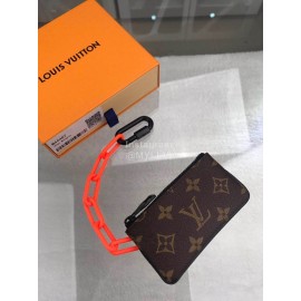 Louis Vuitton Classic Print Fashion Zipper Key Case Brown M44487