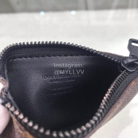 Louis Vuitton Classic Print Fashion Zipper Key Case Brown M44487