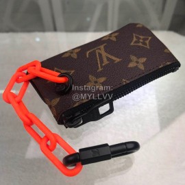 Louis Vuitton Classic Print Fashion Zipper Key Case Brown M44487