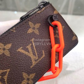 Louis Vuitton Classic Print Fashion Zipper Key Case Brown M44487