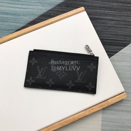 Louis Vuitton Classic Printed Black Cross Leather Clip M64038