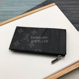 Louis Vuitton Classic Printed Black Cross Leather Clip M64038