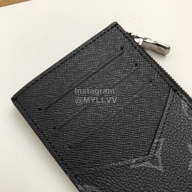 Louis Vuitton Classic Printed Black Cross Leather Clip M64038