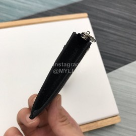 Louis Vuitton Classic Black Grey Checkered Leather Clip N64038