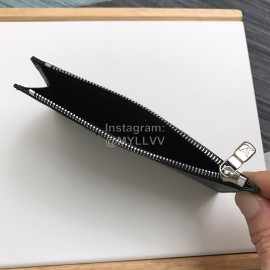 Louis Vuitton Classic Black Grey Checkered Leather Clip N64038