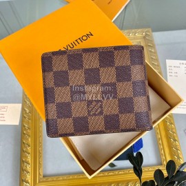 Louis Vuitton Classic Plaid Damier Canvas Two Fold Wallet Brown N60895