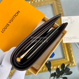 Louis Vuitton Classic Plaid Damier Canvas Two Fold Wallet Brown N60895