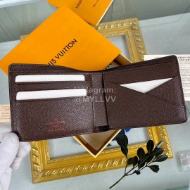 Louis Vuitton Classic Plaid Damier Canvas Two Fold Wallet Brown N60895