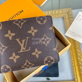 Louis Vuitton Classic Plaid Damier Canvas Two Fold Wallet Brown M60895