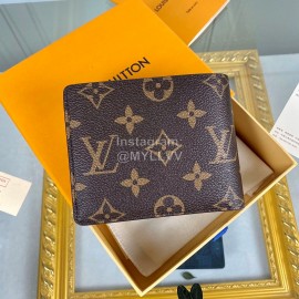 Louis Vuitton Classic Plaid Damier Canvas Two Fold Wallet Brown M60895