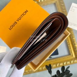 Louis Vuitton Classic Plaid Damier Canvas Two Fold Wallet Brown M60895