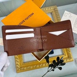 Louis Vuitton Classic Plaid Damier Canvas Two Fold Wallet Brown M60895