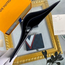 Louis Vuitton Classic Plaid Damier Canvas Two Fold Wallet Blue N62663