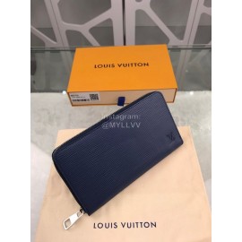 Louis Vuitton Elegant Leather Zipper Medium Wallet Blue M42705