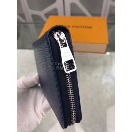 Louis Vuitton Elegant Leather Zipper Medium Wallet Blue M42705