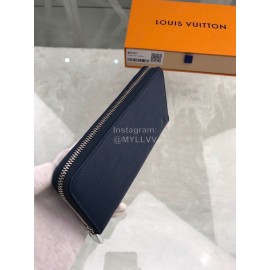 Louis Vuitton Elegant Leather Zipper Medium Wallet Blue M60307